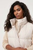 Пухова безрукавка Luisa Spagnoli жіночий колір бежевий зимовий Пухова безрукавка Luisa Spagnoli жіночий колір бежевий зимовий