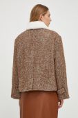 Куртка з домішкою вовни Custommade колір коричневий перехідна Куртка з домішкою вовни Custommade колір коричневий перехідна