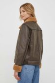 Куртка Pepe Jeans жіноча колір коричневий перехідна Куртка Pepe Jeans жіноча колір коричневий перехідна