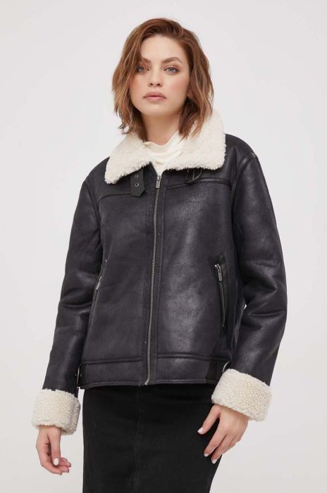 Куртка Pepe Jeans жіноча колір чорний перехідна oversize (3609763) Куртка Pepe Jeans жіноча колір чорний перехідна oversize (3609763)