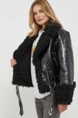 Куртка United Colors of Benetton жіноча колір чорний перехідна oversize (3678769) Куртка United Colors of Benetton жіноча колір чорний перехідна oversize (3678769)