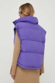 Пухова куртка United Colors of Benetton жіноча колір фіолетовий зимова oversize Пухова куртка United Colors of Benetton жіноча колір фіолетовий зимова oversize