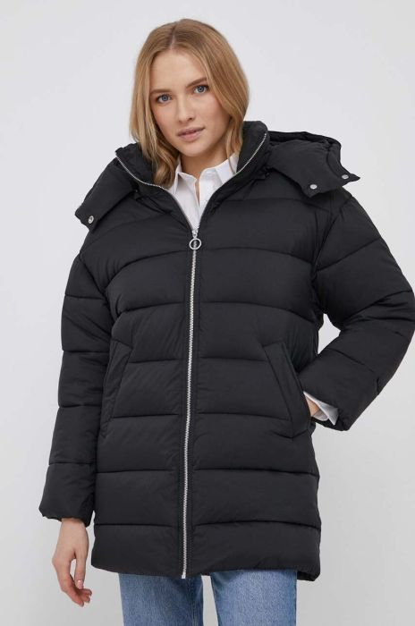 Куртка United Colors of Benetton жіноча колір чорний зимова oversize