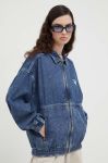Джинсова куртка American Vintage жіноча колір синій перехідна oversize Джинсова куртка American Vintage жіноча колір синій перехідна oversize