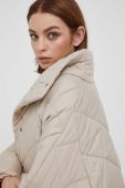 Куртка Sisley жіноча колір бежевий перехідна oversize Куртка Sisley жіноча колір бежевий перехідна oversize