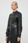 Шкіряна куртка Pinko жіноча колір чорний перехідна (3588420) Шкіряна куртка Pinko жіноча колір чорний перехідна (3588420)