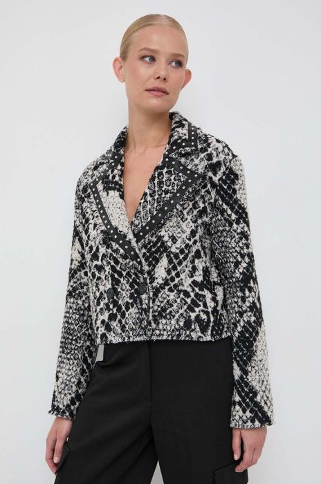 Куртка з домішкою вовни Pinko колір чорний перехідна Куртка з домішкою вовни Pinko колір чорний перехідна