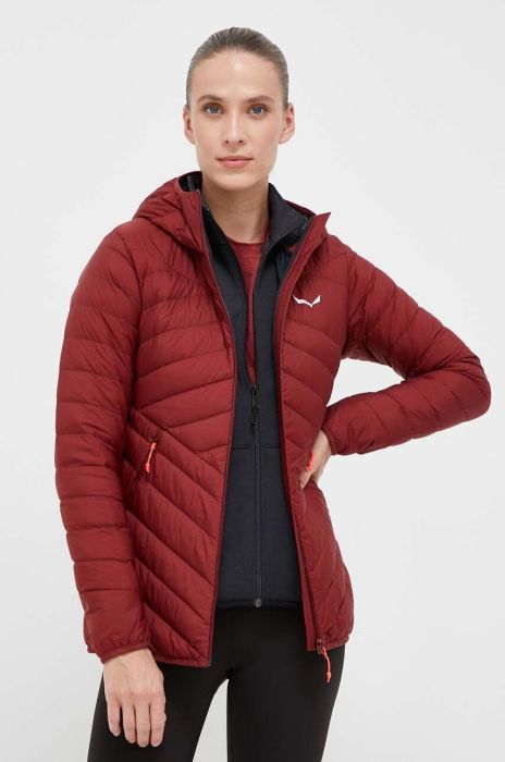 Спортивна пухова куртка Salewa Brenta колір бордовий Спортивна пухова куртка Salewa Brenta колір бордовий