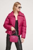 Куртка HUGO жіноча колір рожевий зимова oversize Куртка HUGO жіноча колір рожевий зимова oversize
