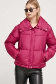 Куртка HUGO жіноча колір рожевий зимова oversize Куртка HUGO жіноча колір рожевий зимова oversize