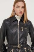 Шкіряна куртка Blugirl Blumarine жіноча колір чорний перехідна Шкіряна куртка Blugirl Blumarine жіноча колір чорний перехідна