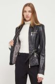 Шкіряна куртка Blugirl Blumarine жіноча колір чорний перехідна Шкіряна куртка Blugirl Blumarine жіноча колір чорний перехідна