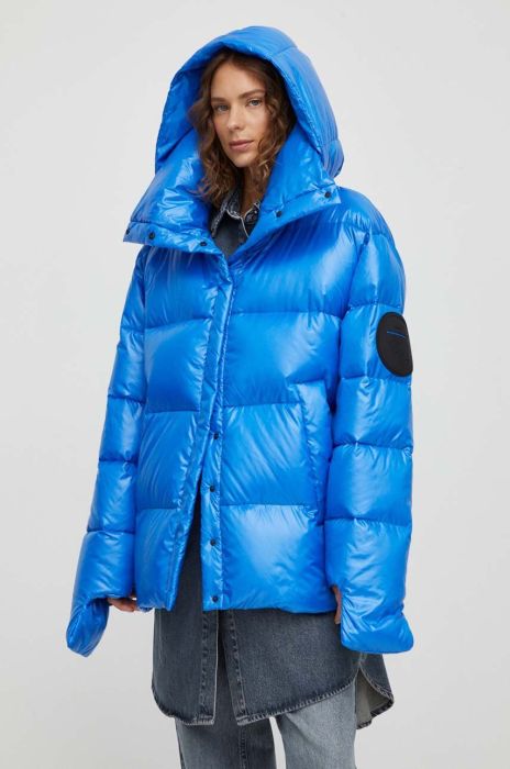 Пухова куртка MMC STUDIO Ilona жіноча зимова oversize колір блакитний Пухова куртка MMC STUDIO Ilona жіноча зимова oversize колір блакитний