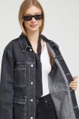 Джинсова куртка Tommy Jeans жіноча колір чорний перехідна oversize (3592994) Джинсова куртка Tommy Jeans жіноча колір чорний перехідна oversize (3592994)