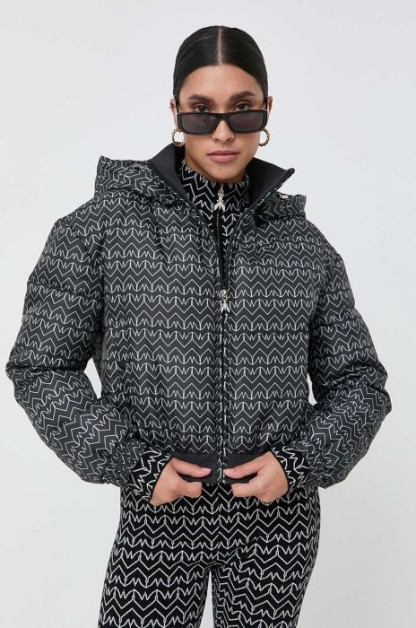 Куртка-бомбер Patrizia Pepe жіночий колір чорний зимова Куртка-бомбер Patrizia Pepe жіночий колір чорний зимова