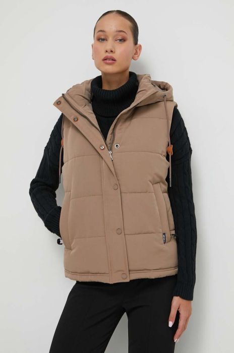 Безрукавка Superdry жіночий колір бежевий зимовий (3617762) Безрукавка Superdry жіночий колір бежевий зимовий (3617762)