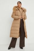Куртка Twinset жіноча колір бежевий зимова Куртка Twinset жіноча колір бежевий зимова