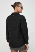 Куртка з домішкою вовни Twinset колір чорний перехідна Куртка з домішкою вовни Twinset колір чорний перехідна
