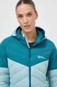 Спортивна пухова куртка Jack Wolfskin Tundra колір бірюзовий Спортивна пухова куртка Jack Wolfskin Tundra колір бірюзовий