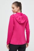 Спортивна кофта Jack Wolfskin Baiselberg колір рожевий з капюшоном однотонна
