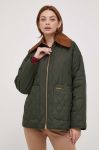 Куртка Barbour Woodhall жіноча колір зелений перехідна oversize Куртка Barbour Woodhall жіноча колір зелений перехідна oversize