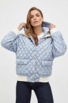 Пухова куртка Miss Sixty жіноча перехідна oversize колір блакитний Пухова куртка Miss Sixty жіноча перехідна oversize колір блакитний