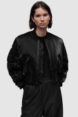 Куртка-бомбер AllSaints WO090Z CALLIE SHINE BOMBER жіночий колір чорний перехідна Куртка-бомбер AllSaints WO090Z CALLIE SHINE BOMBER жіночий колір чорний перехідна