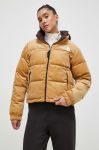 Двостороння пухова куртка The North Face жіноча колір жовтий зимова Двостороння пухова куртка The North Face жіноча колір жовтий зимова