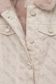 Дитяча джинсова куртка Guess колір бежевий
