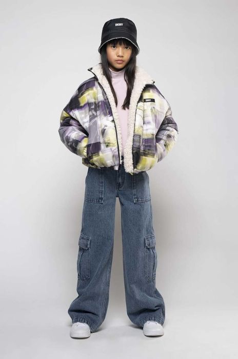 Дитяча двостороння куртка Dkny колір зелений (3458758) Дитяча двостороння куртка Dkny колір зелений (3458758)