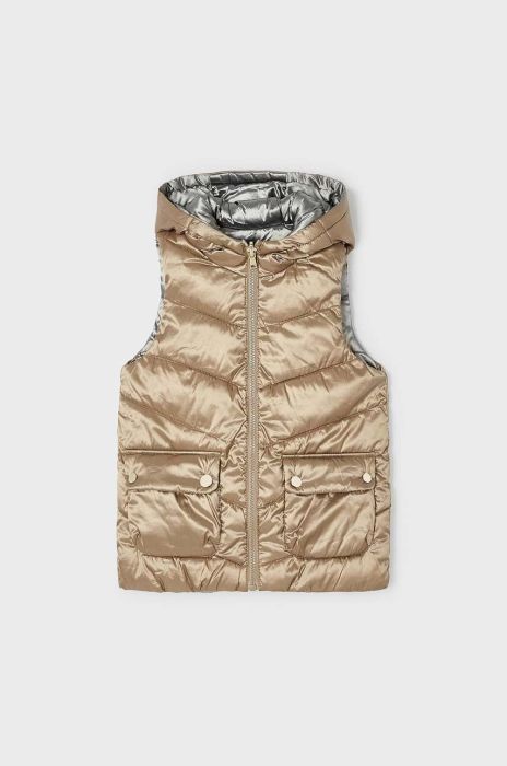 Дитяча безрукавка Mayoral колір срібний Дитяча безрукавка Mayoral колір срібний