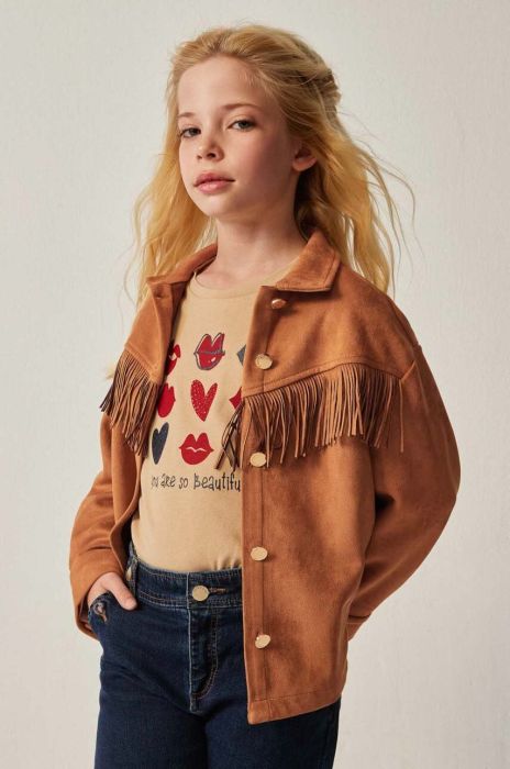 Дитяча сорочка Mayoral колір бежевий (3420625) Дитяча сорочка Mayoral колір бежевий (3420625)