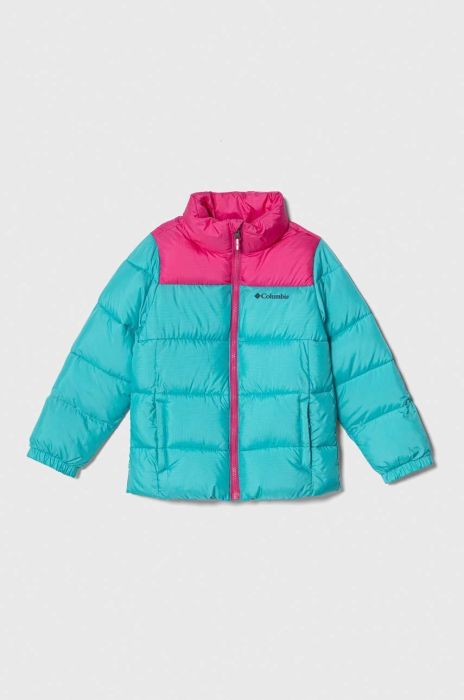 Дитяча куртка Columbia U Puffect Jacket колір бірюзовий