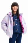 Дитяча куртка Desigual 23WGEW01 PADDED SHORT OVERCOAT колір рожевий Дитяча куртка Desigual 23WGEW01 PADDED SHORT OVERCOAT колір рожевий