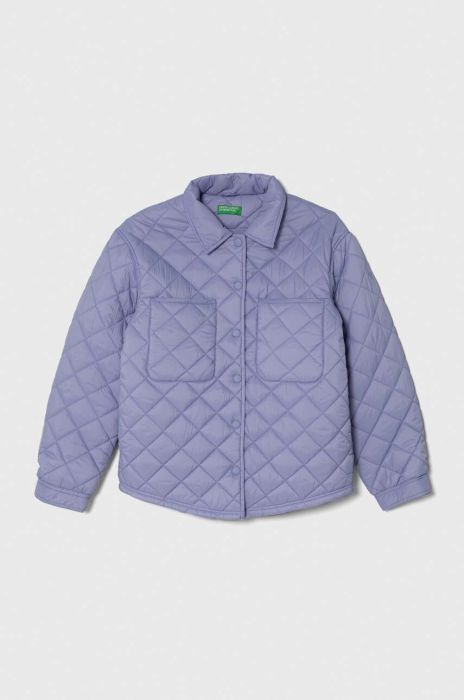 Дитяча куртка United Colors of Benetton колір фіолетовий (3462395)
