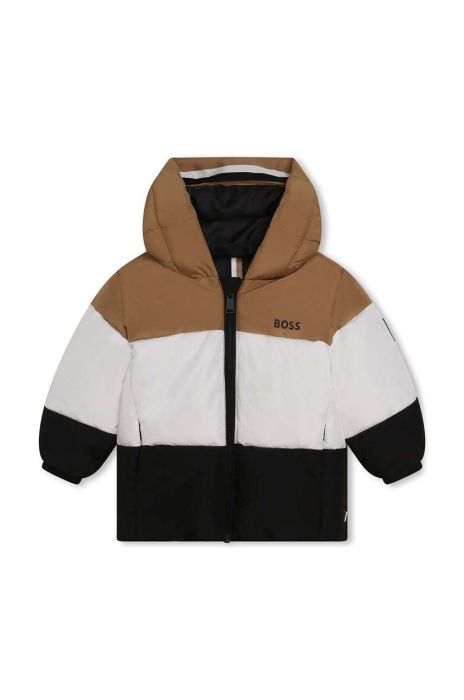 Куртка для немовлят BOSS колір коричневий Куртка для немовлят BOSS колір коричневий