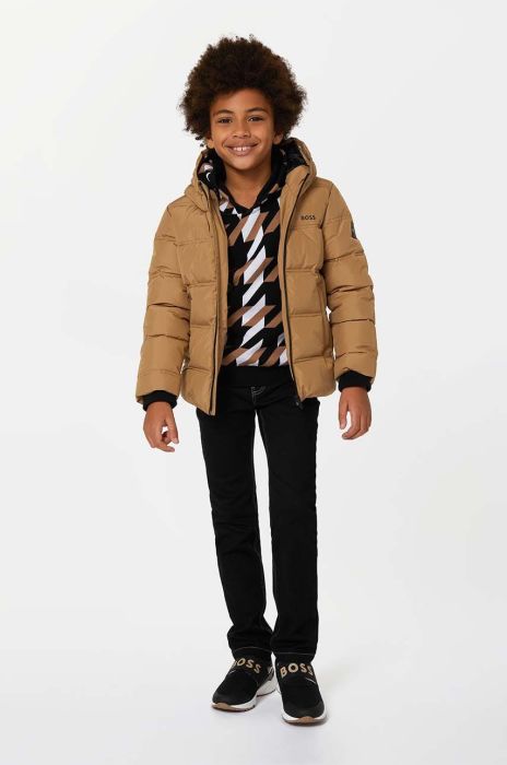 Дитяча куртка BOSS колір бежевий (3541735) Дитяча куртка BOSS колір бежевий (3541735)