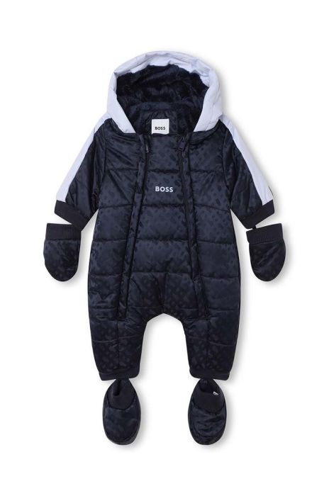 Дитячий зимовий комбінезон BOSS колір синій Дитячий зимовий комбінезон BOSS колір синій