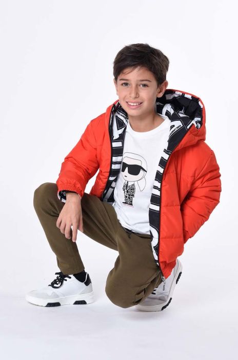 Дитяча двостороння куртка Karl Lagerfeld колір червоний (3577871)