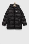 Дитяча пухова куртка adidas Originals DOWN JACKET ELO колір чорний