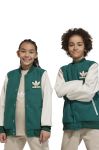 Дитяча куртка-бомбер adidas Originals колір зелений Дитяча куртка-бомбер adidas Originals колір зелений