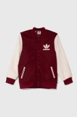 Дитяча куртка-бомбер adidas Originals колір червоний Дитяча куртка-бомбер adidas Originals колір червоний