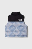 Пухова дитяча безрукавка The North Face 1996 RETRO NUPTSE VEST колір блакитний Пухова дитяча безрукавка The North Face 1996 RETRO NUPTSE VEST колір блакитний