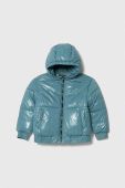 Дитяча куртка Sisley колір бірюзовий
