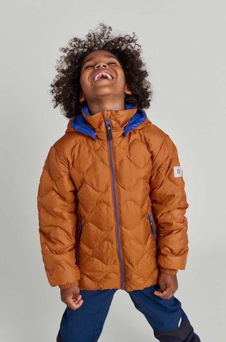 Дитяча куртка Reima Fossila колір коричневий Дитяча куртка Reima Fossila колір коричневий