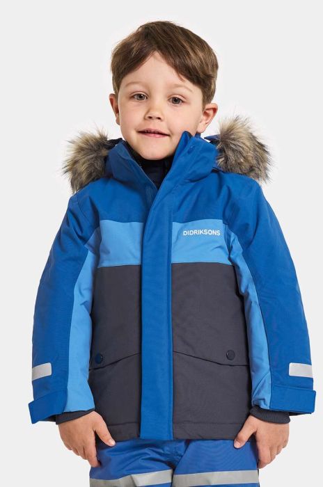 Дитяча зимова куртка Didriksons BJ?RVEN KIDS PARKA колір блакитний Дитяча зимова куртка Didriksons BJ?RVEN KIDS PARKA колір блакитний