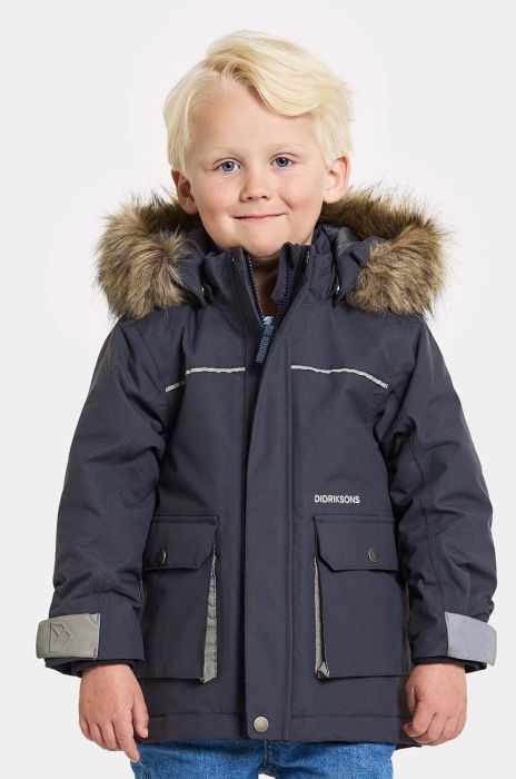 Дитяча зимова куртка Didriksons KURE KIDS PARKA колір синій Дитяча зимова куртка Didriksons KURE KIDS PARKA колір синій