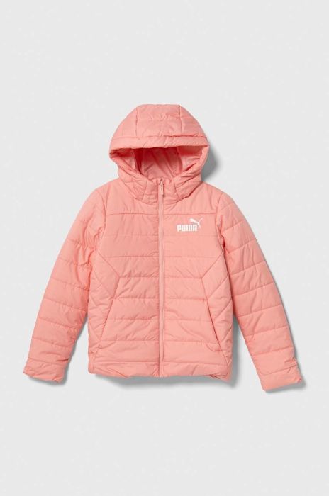 Дитяча куртка Puma ESS Hooded Padded Jacket колір помаранчевий Дитяча куртка Puma ESS Hooded Padded Jacket колір помаранчевий