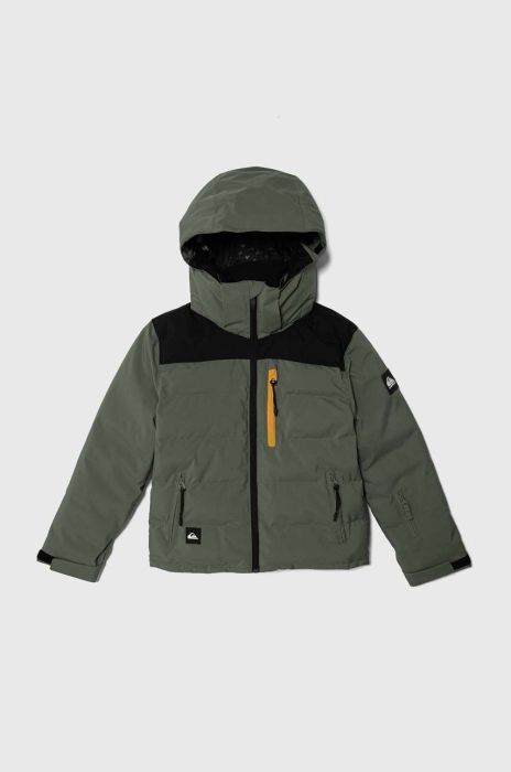 Дитяча куртка Quiksilver THE EDGE SNJT колір зелений Дитяча куртка Quiksilver THE EDGE SNJT колір зелений