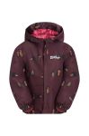 Дитяча куртка Jack Wolfskin GLEEL 2L INS PRINT колір бордовий Дитяча куртка Jack Wolfskin GLEEL 2L INS PRINT колір бордовий
